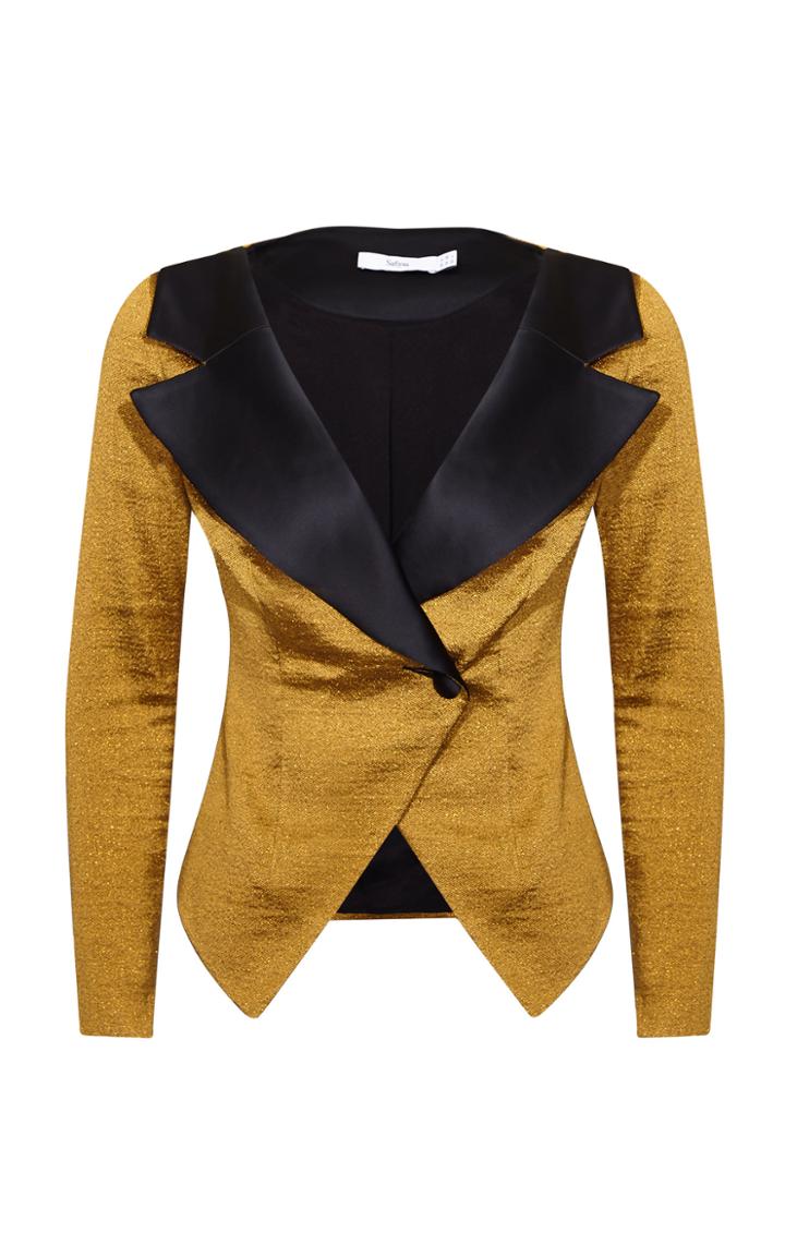 Safiyaa Chaplin Stretch Satin Blazer