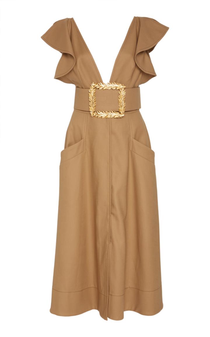 Oscar De La Renta V Neck Day Dress