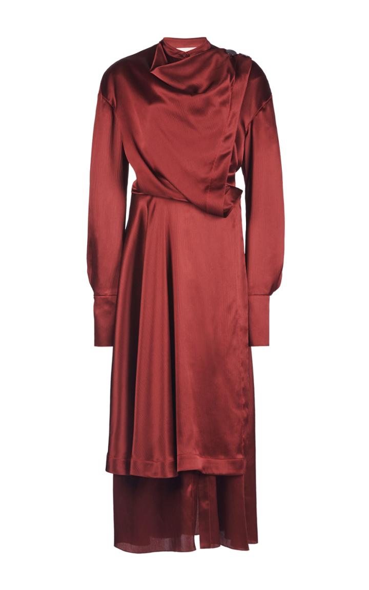 Roksanda Odesa Draped Satin Dress