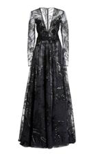 Moda Operandi Pamella Roland Crystal And Sequin Embellished Embroidered Tulle Gown