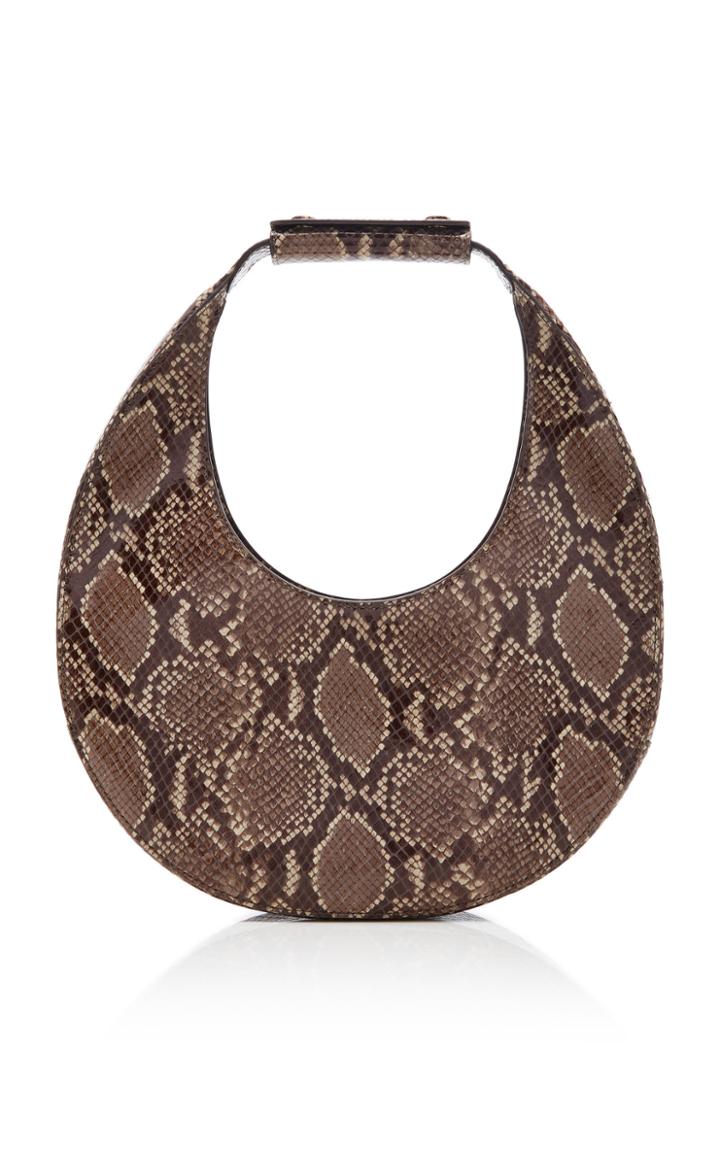 Staud Moon Snake-effect Leather Shoulder Bag