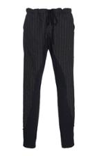 Greg Lauren 50/50 Cotton Twill-paneled Pinstriped Wool Track Pants