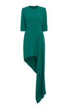Elie Saab Asymmetrical Draped Cady Dress