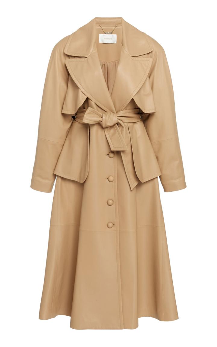 Zimmermann Espionage Leather Wrap Trench