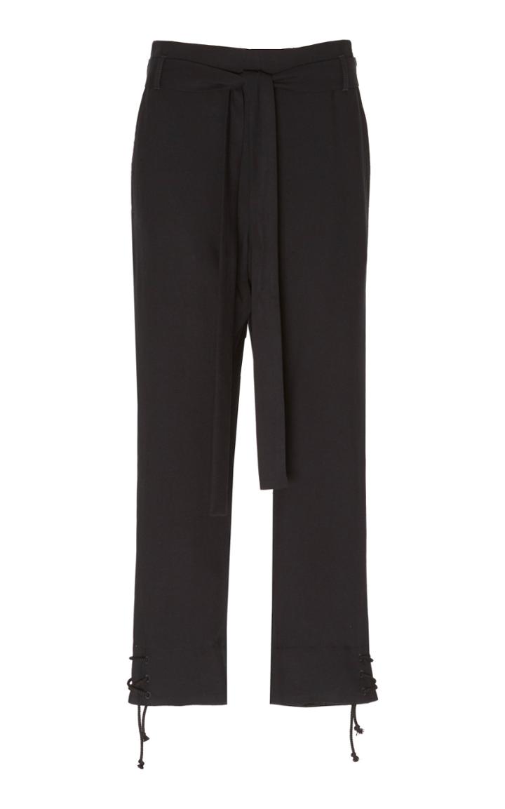Ann Demeulemeester Belted Cady Cropped Pants