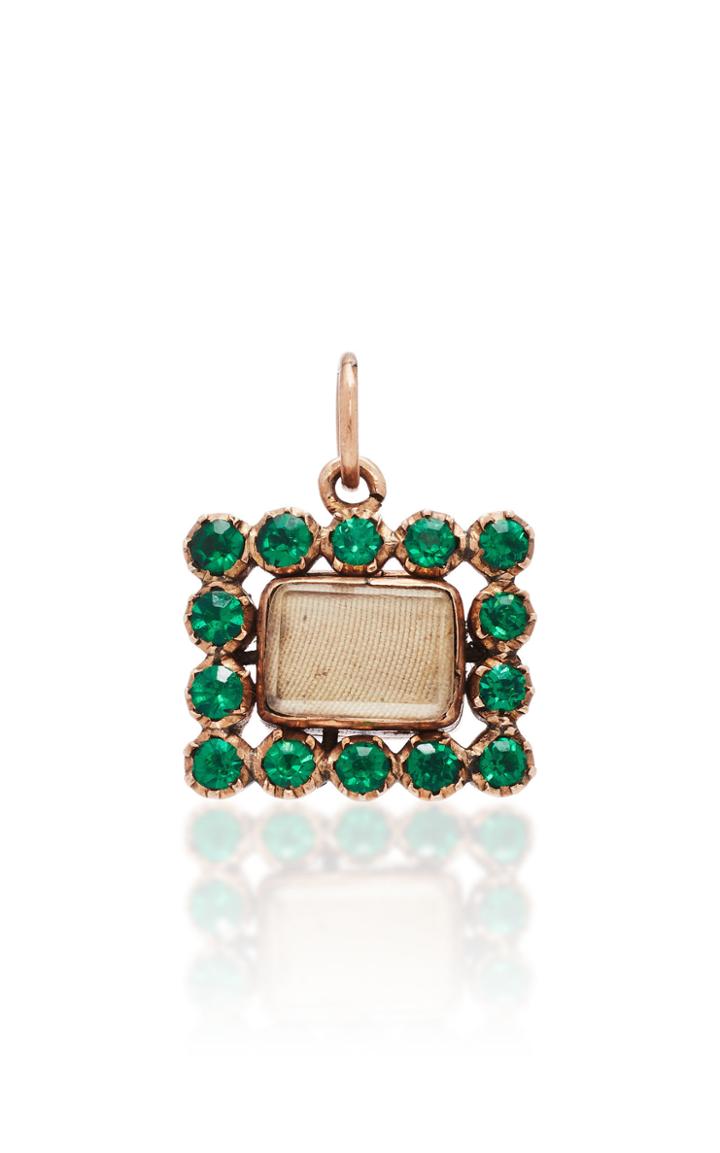 Vela Antique 9k Gold Glass Locket