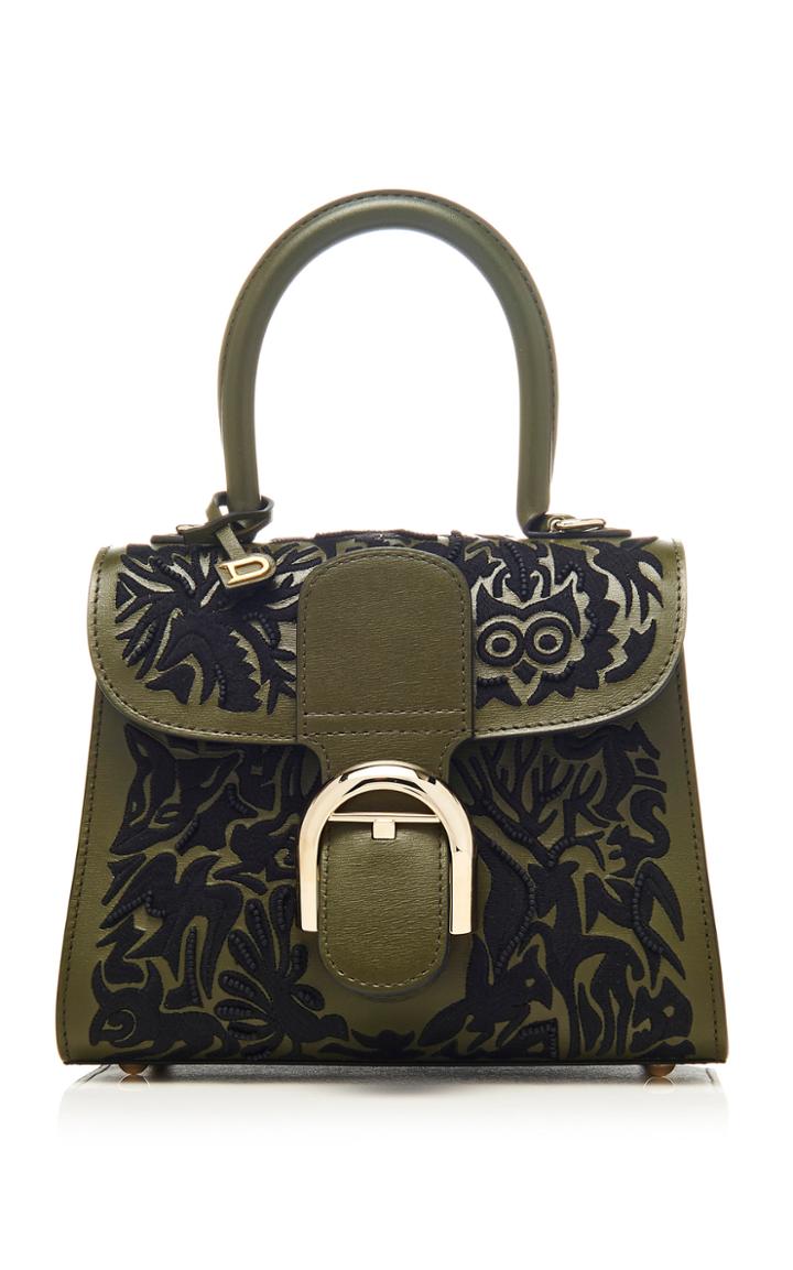Moda Operandi Delvaux Brillant Mini Hide And Seek Embroidered Leather Top Handle Bag