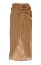 Moda Operandi Johanna Ortiz Basket Collection Linen Midi Skirt Size: 0