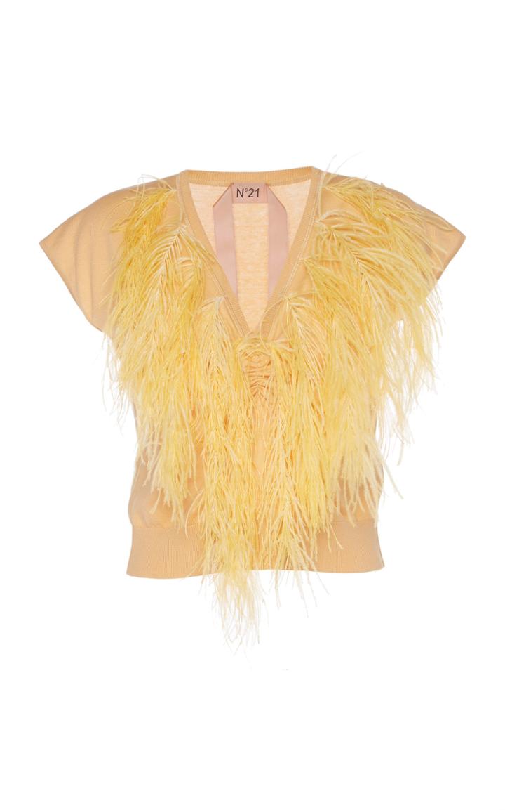 N 21 N&deg;21 Feather Embellished Knit Top