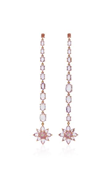 Bronia Light Pink Flower Drop Earrings