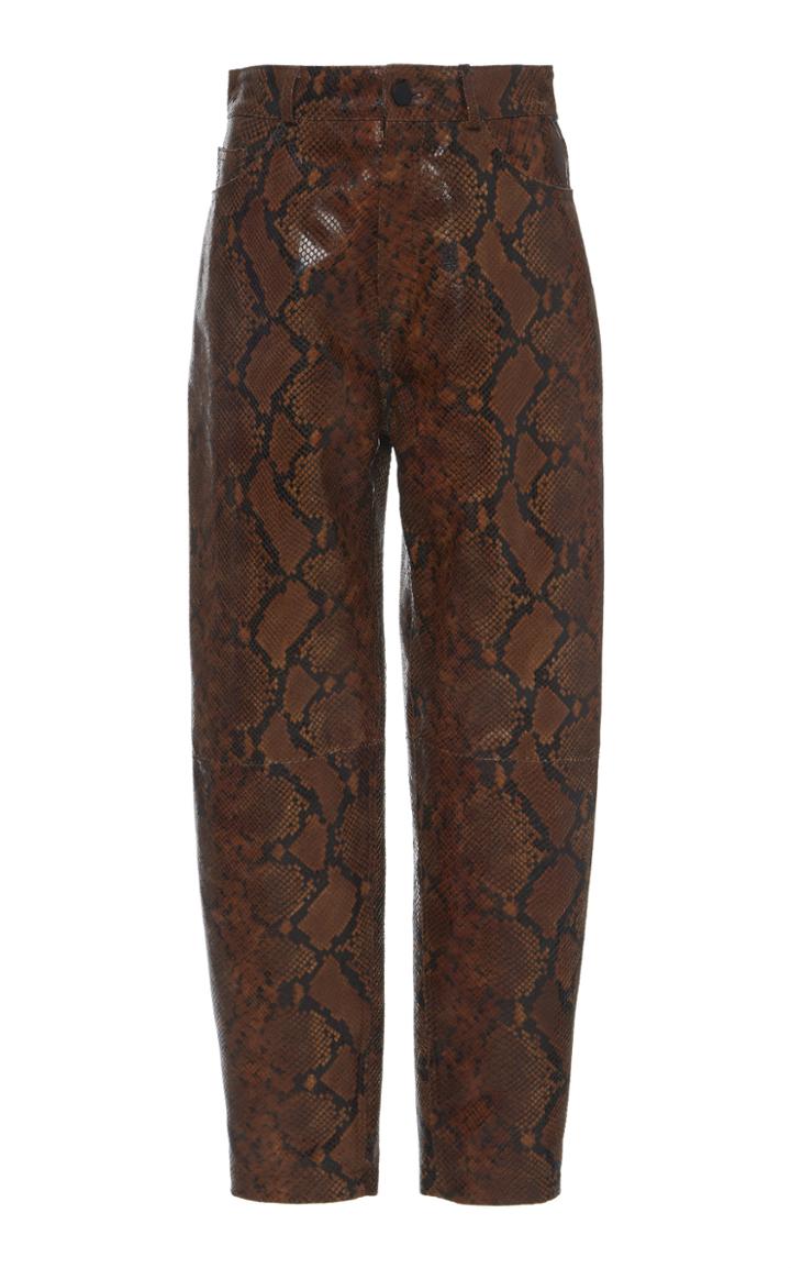Attico Snakeskin Straight-leg Pant