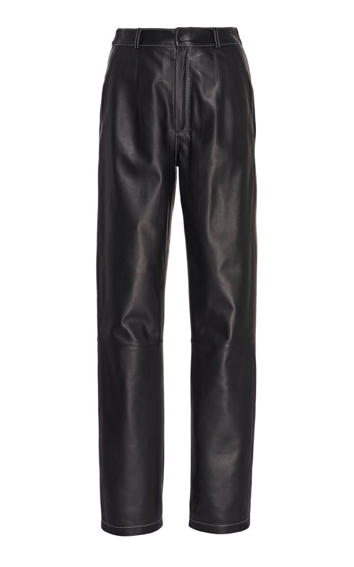 Zeynep Aray Leather Cigarette Trousers
