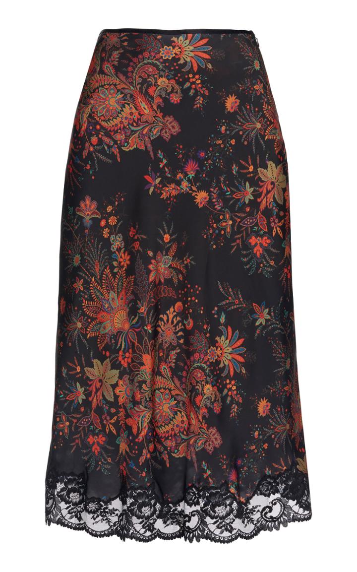 Moda Operandi Paco Rabanne Lace-detailed Satin Skirt