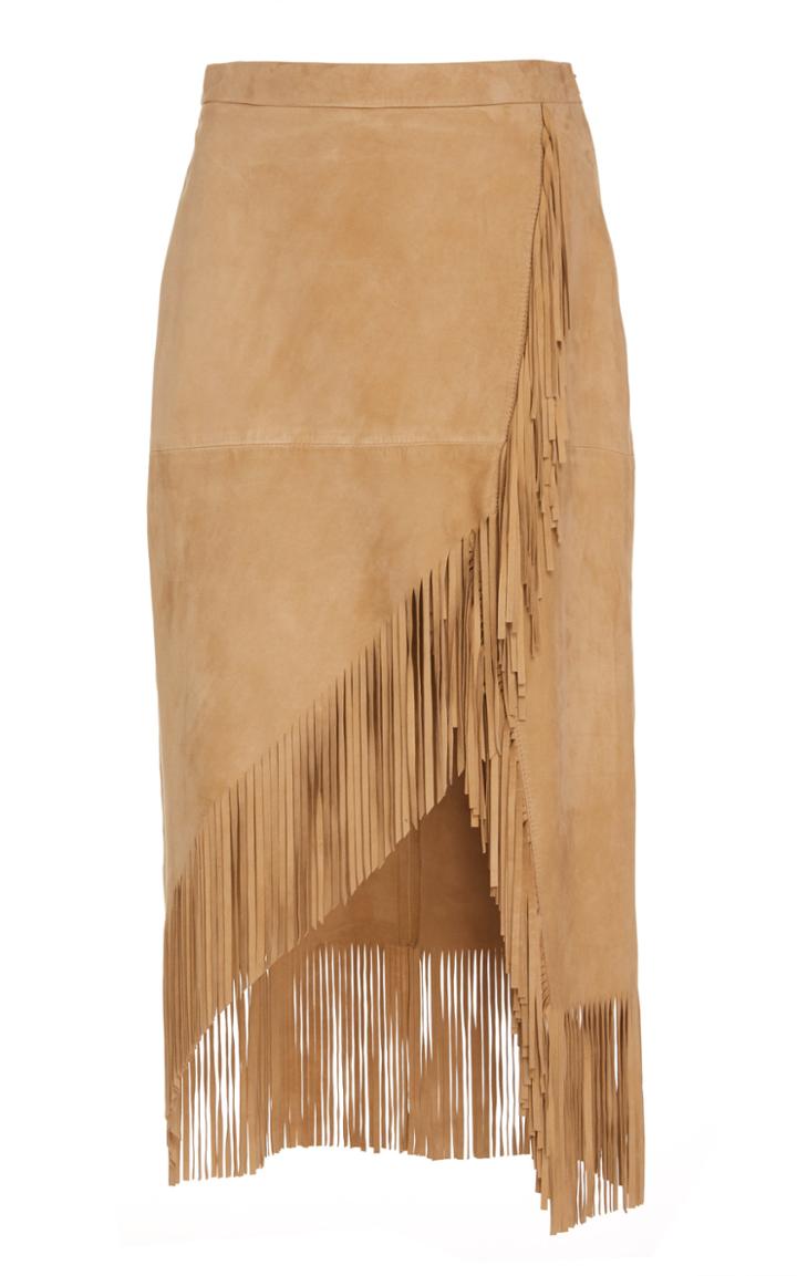 Altuzarra Kentucky Fringed Suede Midi Skirt