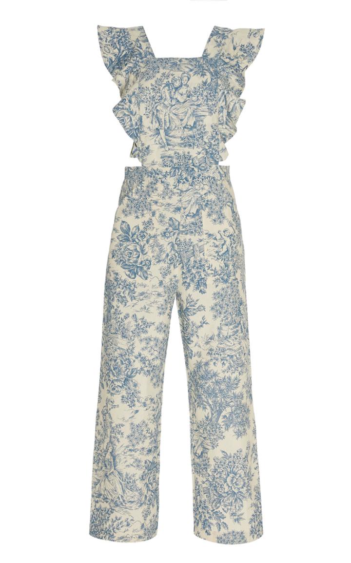 Moda Operandi Alix Of Bohemia Olive Ruffled Toile Overall Size: M
