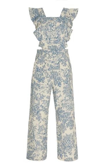 Moda Operandi Alix Of Bohemia Olive Ruffled Toile Overall Size: M