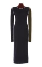 Maison Margiela Midi Length Wool Long Sleeve Dress