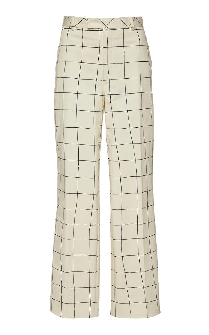 Moda Operandi Giambattista Valli Checked High-rise Straight-leg Pants Size: 40