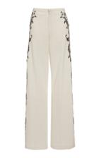 Dundas Beaded Wide-leg Crepe De Chine Pant