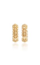 Bottega Veneta Woven Gold-plated Sterling Silver Hoop Earrings