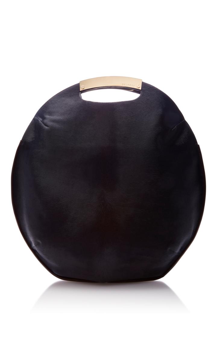 Delpozo Large Pony Hair Moon Bag