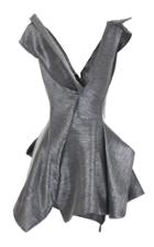 Maticevski Fritillary Pleated Metallic-knit Mini Dress