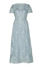Luisa Beccaria Embroidered Floral Lace Gown