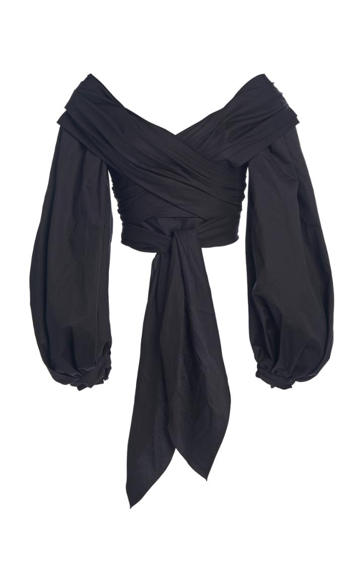 Moda Operandi Johanna Ortiz Tu Romancero Cotton-blend Wrap Top