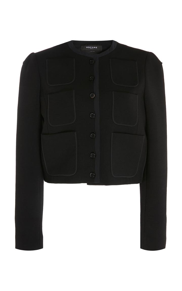 Rochas Wool-blend Collarless Jacket