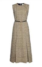 Moda Operandi Victoria Beckham Sleeveless Belted Cotton-blend Midi Dress Size: 4