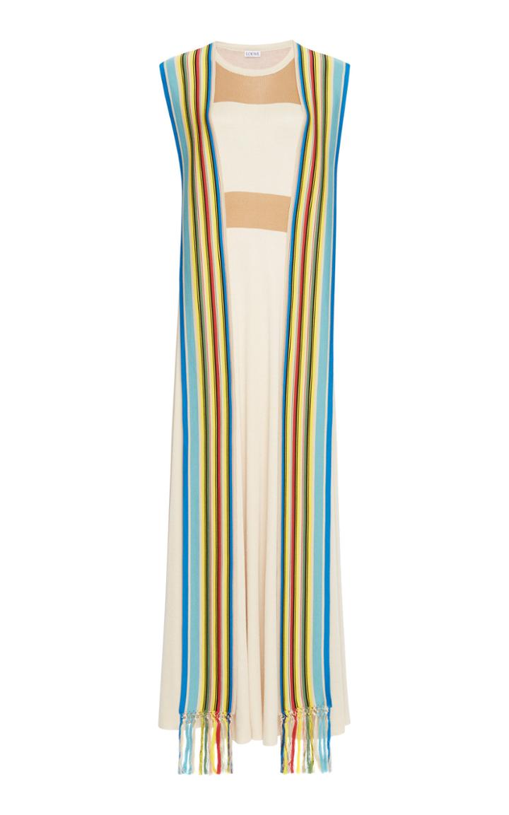 Loewe Striped Bands Silk Dress