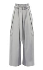 Sally Lapointe Stretch Satin Pleated Culotte