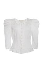 Loveshackfancy Brenna Ruffled Cotton Shirt