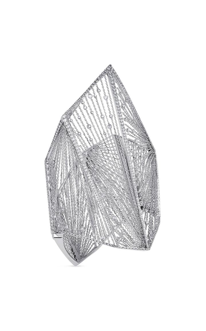 Mike Joseph White Gold And White Dimaond Geometric Bracelet
