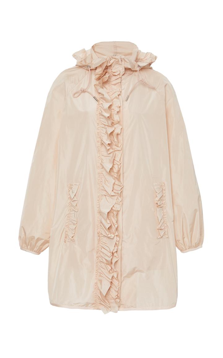 Moncler Genius + Simone Rocha Geranium Ruffled Shell Hooded Jacket