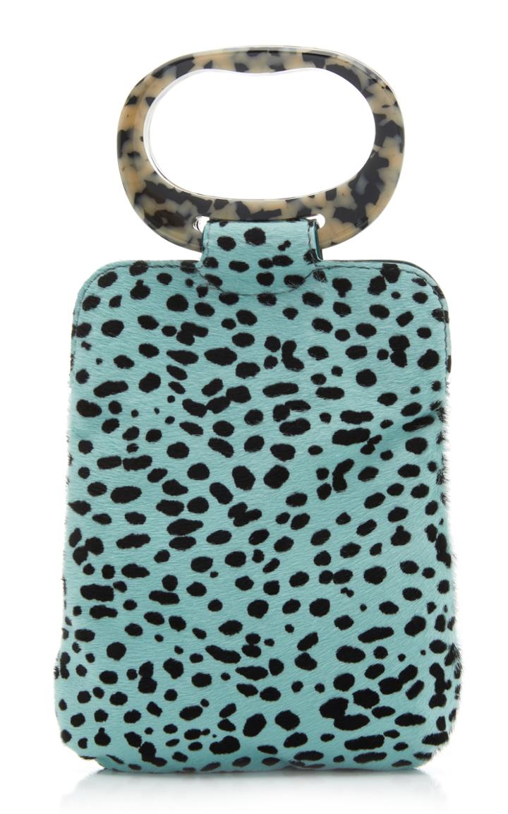 Edie Parker Grab Dalmatian Print Calf Hair Bag