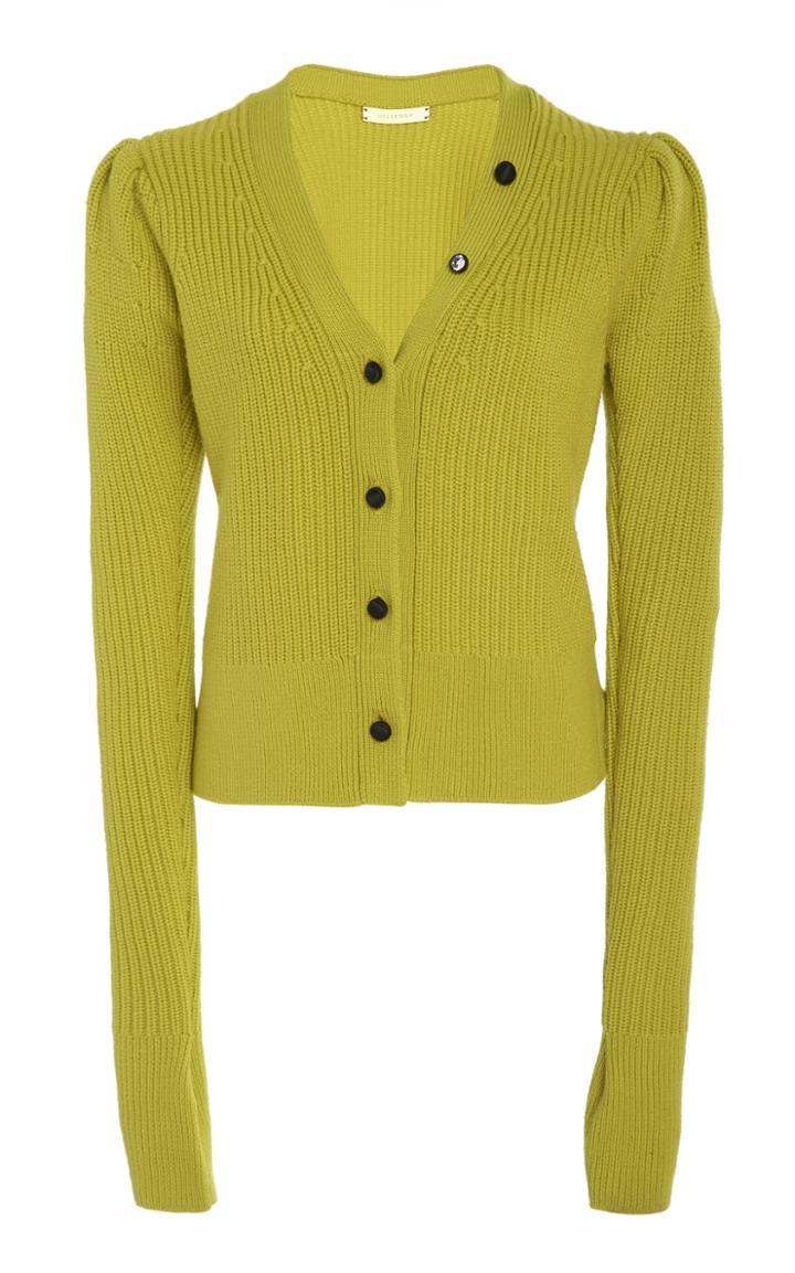 Hellessy Brigitte Merino Wool Ribbed Cardigan