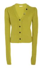 Hellessy Brigitte Merino Wool Ribbed Cardigan