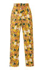 Christine Alcalay Pleated Silk Printed Trouser
