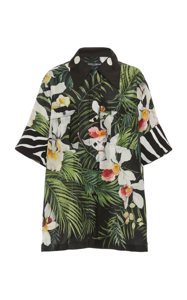 Moda Operandi Dolce & Gabbana Printed Button-up Top Size: 36