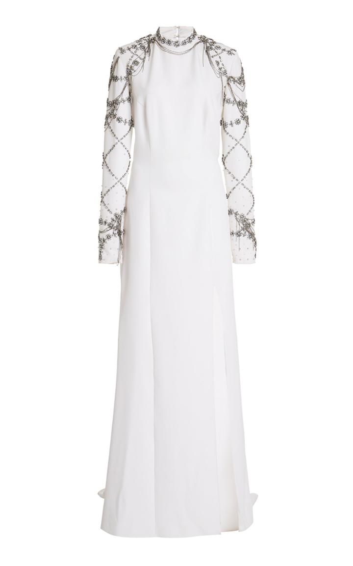 Moda Operandi Burnett New York Embroidered Crepe Gown
