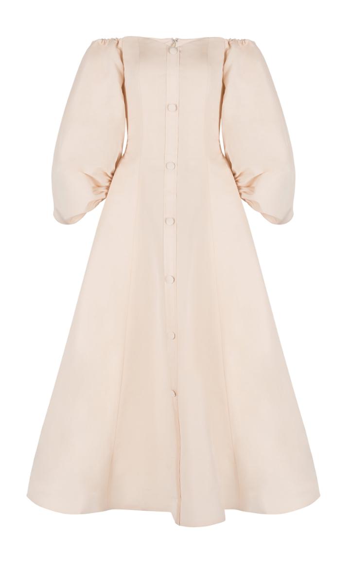 Bazza Alzouman Adelaide Silk Off Shoulder Gown