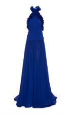 Pamella Roland 3d Ruffle Organza And Chiffon Ballgown