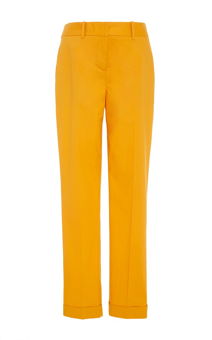 Paule Ka Cotton Poplin Skinny Trousers With Pockets