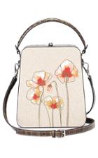 Bertoni1949 Tall Bertoncina Poppy Embroidered Bag