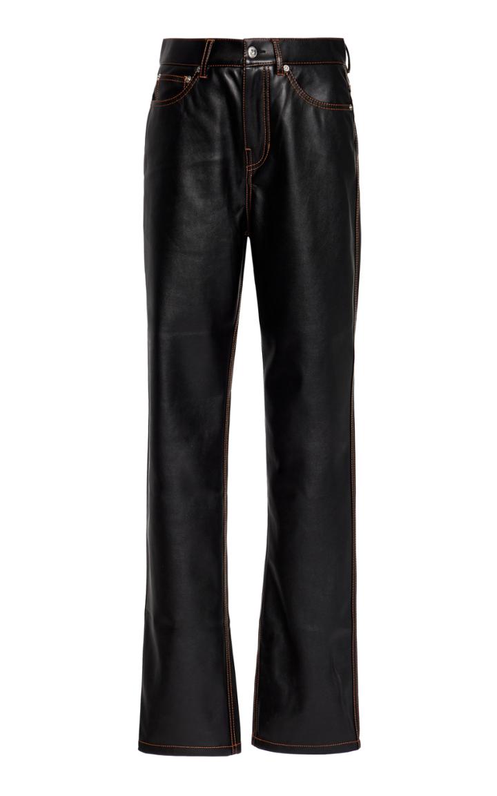 Proenza Schouler Pswl Faux Leather Straight Leg Pants Size: 0