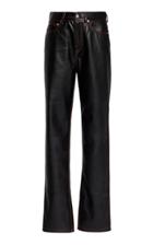 Proenza Schouler Pswl Faux Leather Straight Leg Pants Size: 0