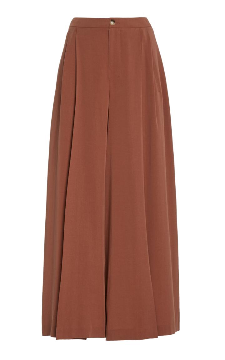 Moda Operandi Vince Pleated Crepe De Chine Culotte Pants