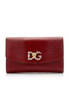 Dolce & Gabbana St. Dauphine Micro Lizard-effect Leather Clutch