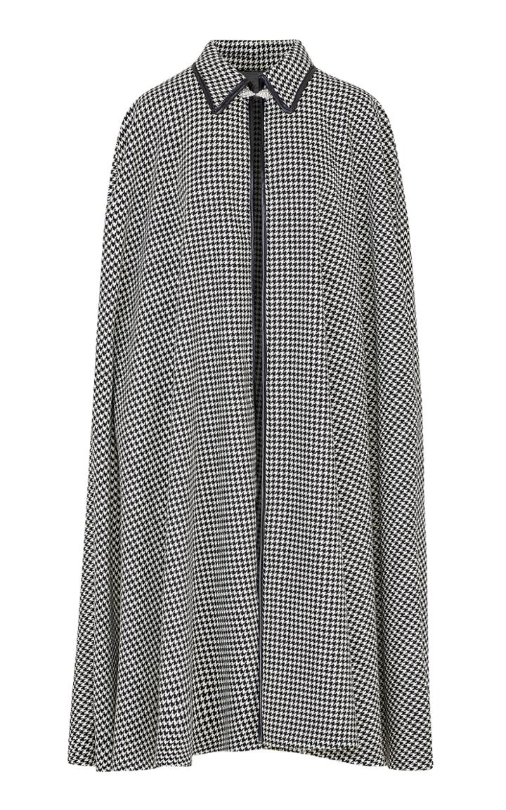Moda Operandi Giuliva Heritage The Cape Houndstooth Wool Coat